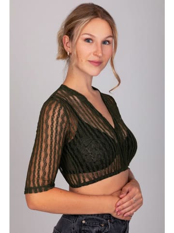 Edelnice Dirndlbluse "Anna" in Khaki