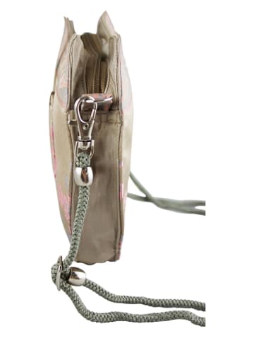 Edelnice Dirndltasche "Rosalie" in Beige/ Rosa - (B)16 x (H)17 x (T)3 cm