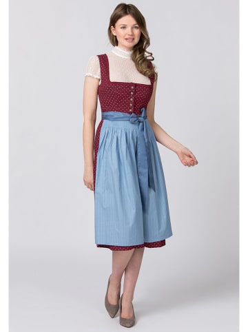 Stockerpoint Dirndl "Julina" in Bordeaux/ Hellblau