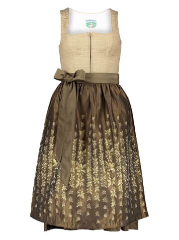 Turi Landhaus Dirndl in Beige/ Braun