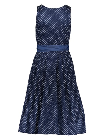 Turi Landhaus Dirndl in Dunkelblau/ Hellblau