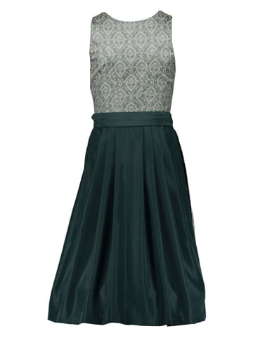 Turi Landhaus Dirndl in Petrol/ Hellgrau