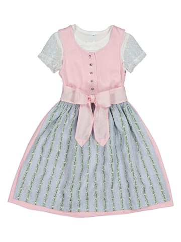 Turi Landhaus Dirndl in Rosa/ Hellblau