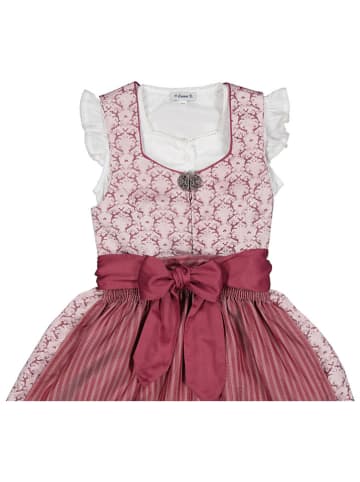 Turi Landhaus Dirndl in Rot/ Weiß