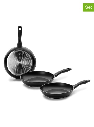 Ibili 3-delige set: braadpannen "Chef Style" zwart