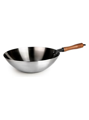 Ibili Patelnia wok w kolorze srebrnym - Ø 32 cm