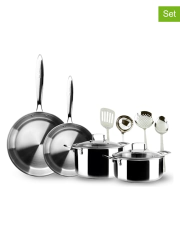 Ibili 10-częściowy zestaw "Triply Natural" w kolorze srebrnym