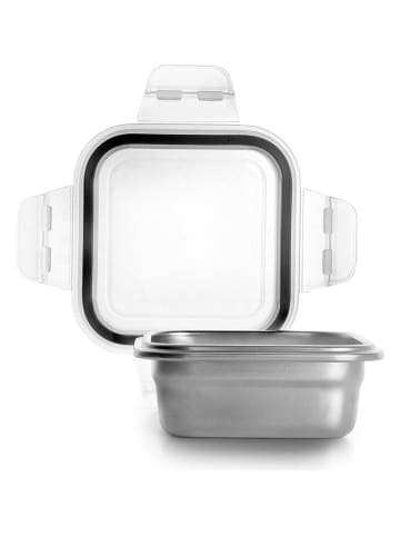 Ibili 2er-Set: Frischhaltedosen "Keepklin" in Silber - 300 ml