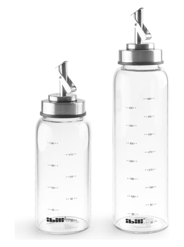 Ibili Dozownik w kolorze srebrnym do oleju - 500 ml