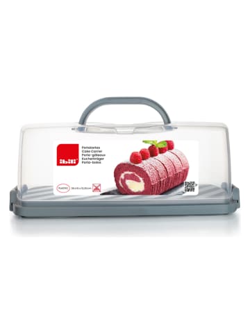 Ibili Pudełko transportowe w kolorze szarym do ciast - 36 x 16 x 13,3 cm