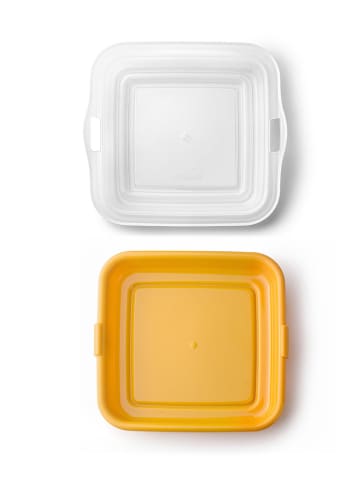 Ibili 3er-Set: Sandwichboxen in Gelb - (L)14,5 x (B)14,5 cm