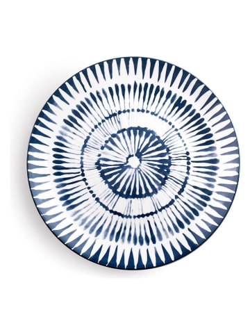 Ibili 12-delig tafelservies "Zeeland" blauw/wit