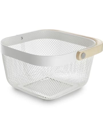 Ibili Aufbewahrungskorb in Weiß/ Beige - (B)22 x (H)12,5 x (T)21 cm