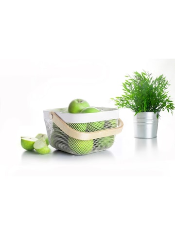 Ibili Opbergmand wit/beige - (B)22 x (H)12,5 x (D)21 cm