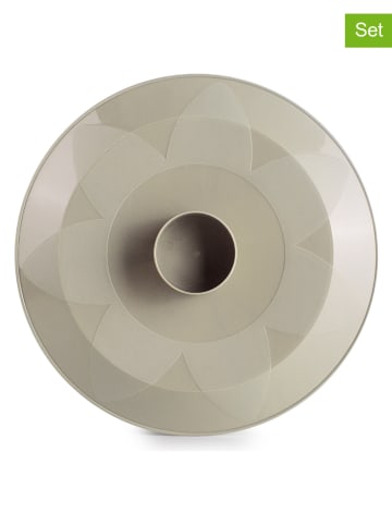 Ibili Pokrywki (2 szt.) "Basic" w kolorze beżowo-błękitnym - Ø 29,5 cm