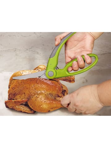 Ibili Gevogelteschaar zilverkleurig/groen - (L)31 cm