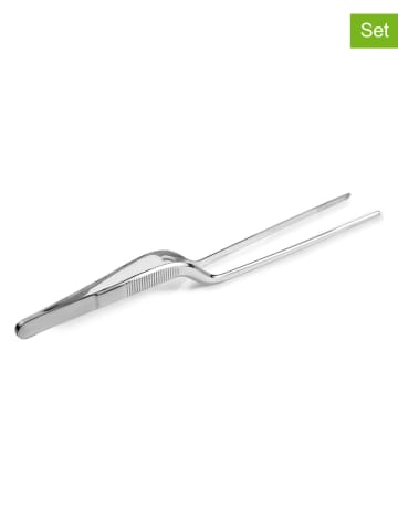 Ibili 2-delige set: roestvrijstalen keukentangen - (L)16 cm