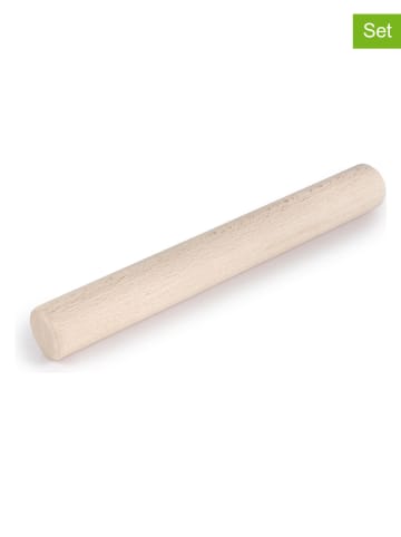 Ibili 2-delige set: deegrollers beige - (L)25 cm