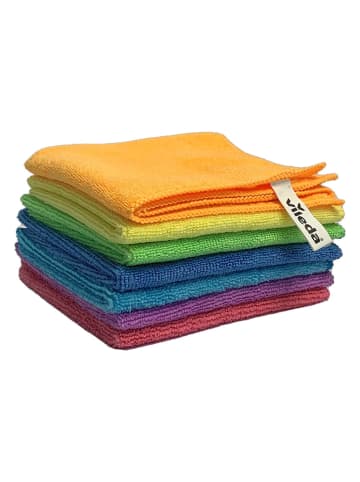 Vileda 2-delige set: microvezel doeken "Colors" meerkleurig - 2x 7 stuks