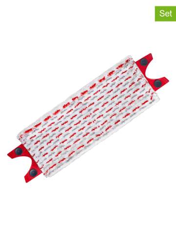 Vileda 2-delige set: vervangende dweilen "UltraMat" wit/rood