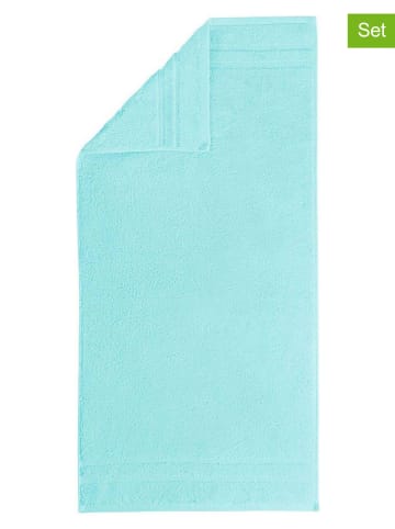 Egeria 3-delige set: gastendoeken turquoise