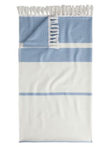 Egeria Saunalaken "Pestemal" crème/blauw