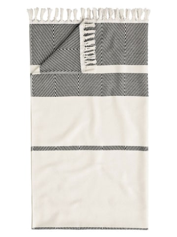 Egeria Saunatuch "Pestemal" in Creme/ Schwarz