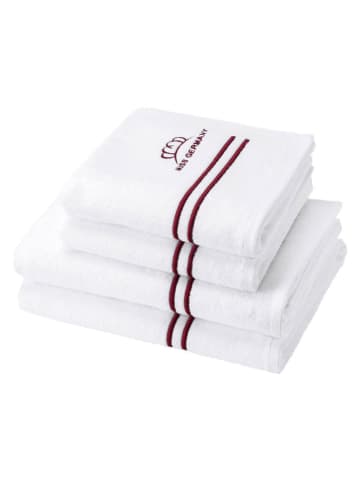 Egeria Badhanddoek "Miss Germany" wit/rood