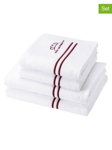 Egeria Ręczniki (2 szt.) "Miss Germany" w kolorze biało-czerwonym do rąk