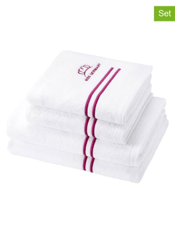 Egeria 2-delige set: handdoeken "Miss Germany" wit/roze