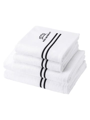 Egeria Badhanddoek "Miss Germany" wit/zwart