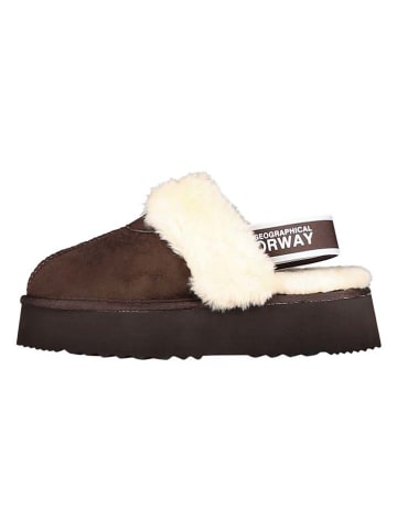Geographical Norway Kapcie "Oscara" w kolorze brązowym