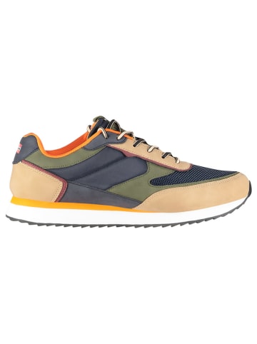 Geographical Norway Sneakers "Olyno" beige/kaki/donkerblauw