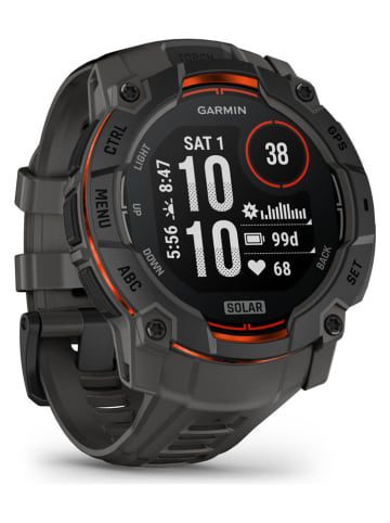 Garmin GPS-Smartwatch "Instinct® 3 Solar" in Schwarz/ Anthrazit