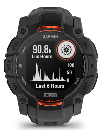 Garmin Smartwatch GPS "Instinct® 3 Solar" w kolorze czarno-antracytowym