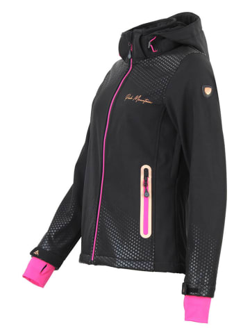 Peak Mountain Kurtka softshellowa "Abra" w kolorze czarno-różowym