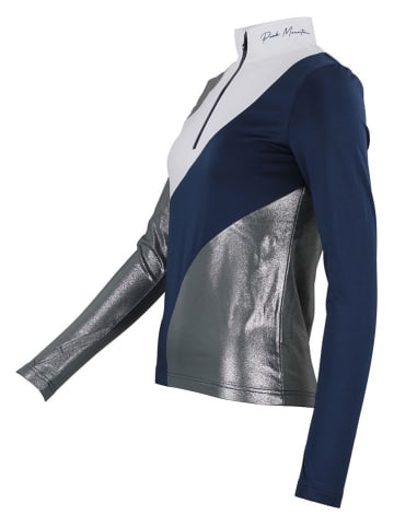 Peak Mountain Functionele longsleeve donkerblauw/zilverkleurig/wit
