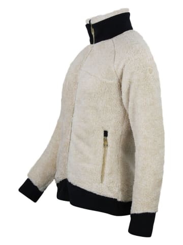 Peak Mountain Kurtka polarowa "Achef" w kolorze kremowo-czarnym