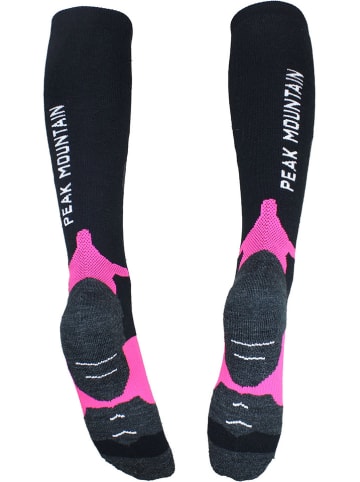 Peak Mountain Ski-/snowboardsokken "Achocks" zwart/roze