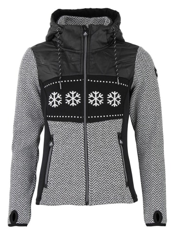 Peak Mountain Fleece vest "Animo" zwart/wit