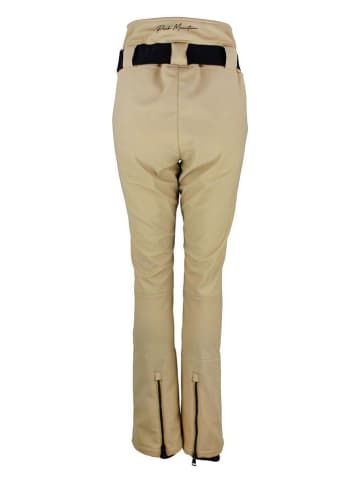 Peak Mountain Softshellowe spodnie narciarskie "Atlas" w kolorze beżowym