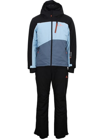 Peak Mountain 2tlg. Ski-/ Snowboardoutfit "Cerome" in Hellblau/ Blau/ Schwarz