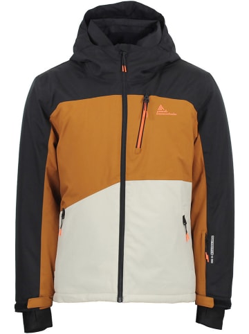 Peak Mountain 2-delige ski-/snowboardoutfit "Cerome" grijs/lichtbruin/Hellbraun