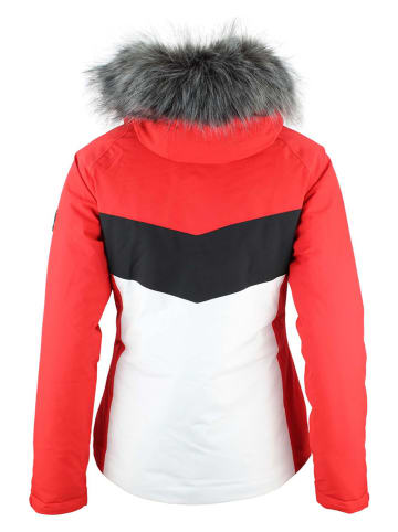 Peak Mountain Kurtka narciarska "Afidol" w kolorze czerwono-białym