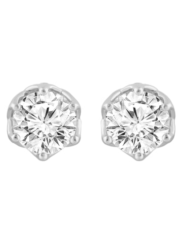 Diamonds lab grown Złote kolczyki-wkrętki z diamentami