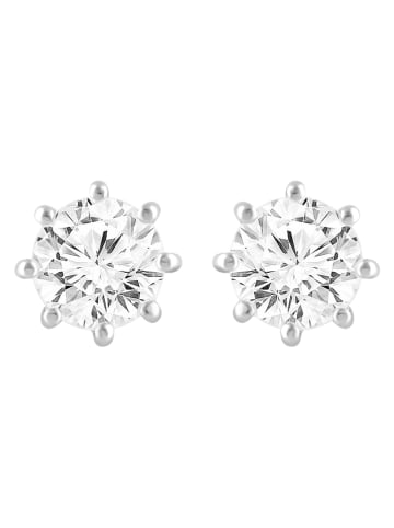 Diamonds lab grown Złote kolczyki-wkrętki z diamentami