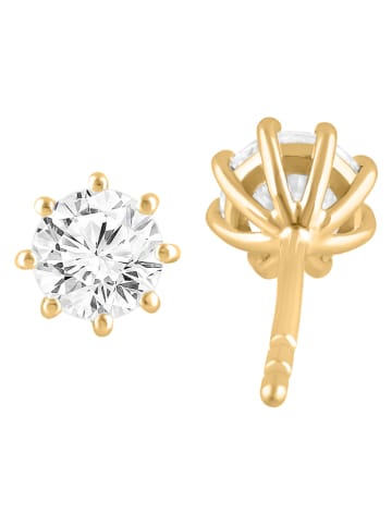 Diamonds lab grown Złote kolczyki-wkrętki z diamentami