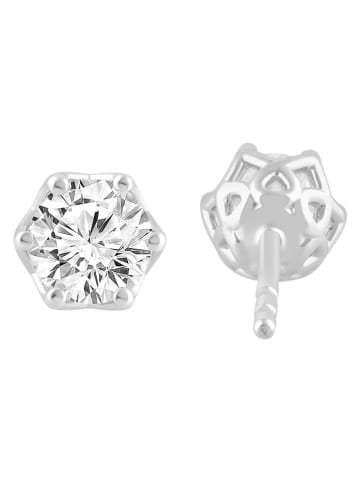 Diamonds lab grown Złote kolczyki-wkrętki z diamentami