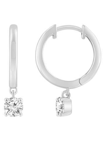 Diamonds lab grown Weißgold-Creolen mit Diamanten