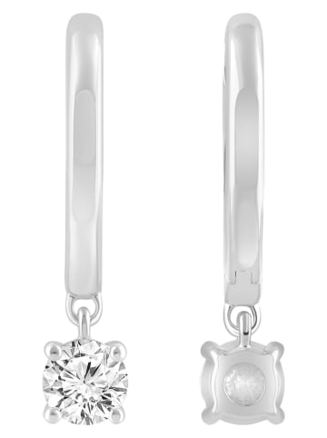 Diamonds lab grown Weißgold-Creolen mit Diamanten